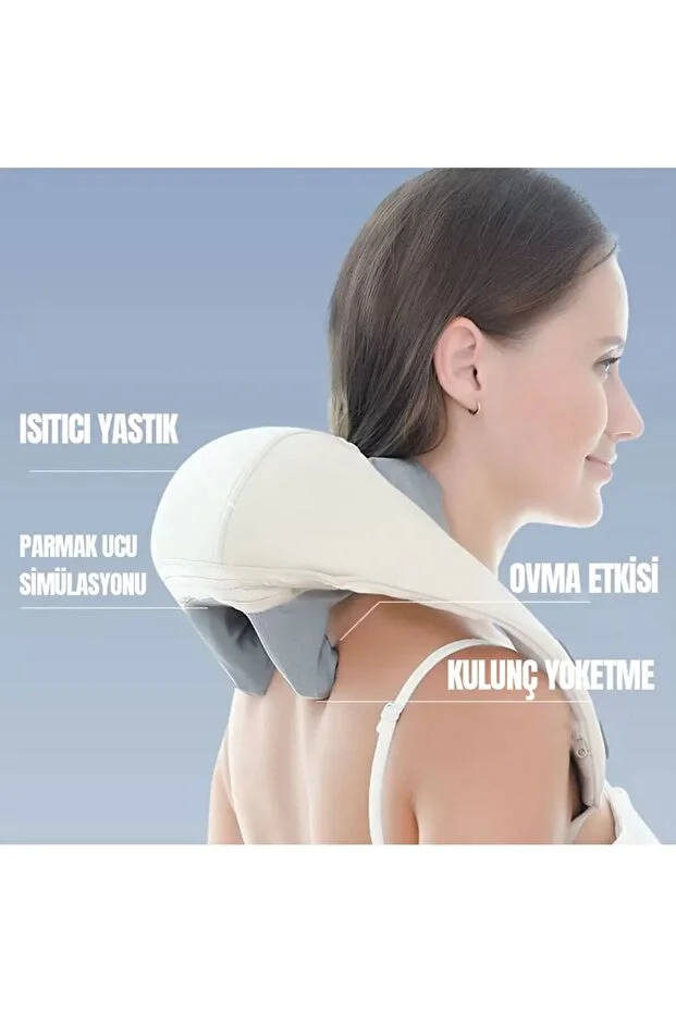 Şarjlı Ovmalı Isıtmalı Boyun Sırtbel Omuz Cihazı Bacak Insan Eli Yoğurma Hissi Veren Masaj Aleti